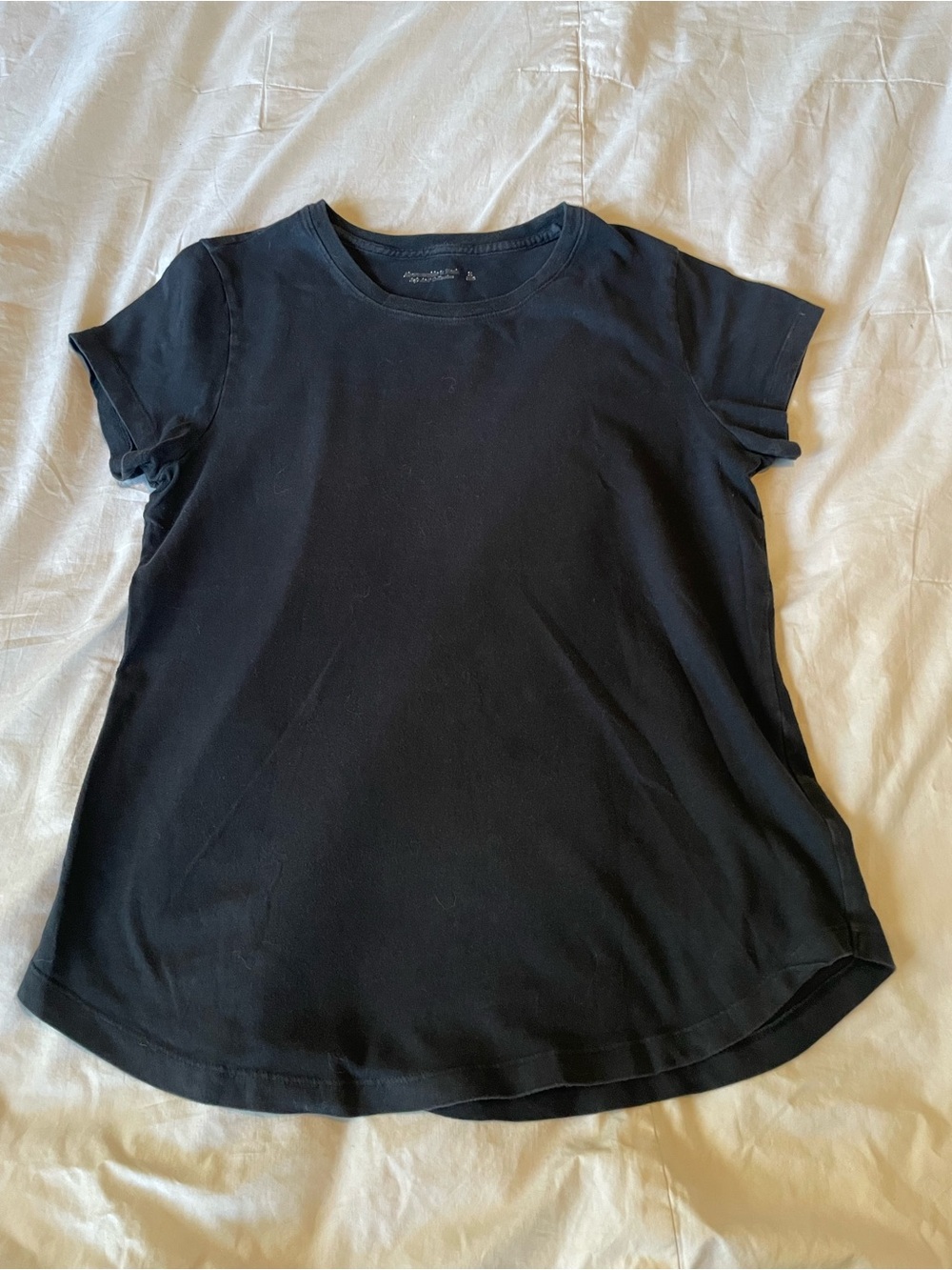 Abercrombie and Fitch Everyday Short Sleeve Crew Tee in Black Size Medium